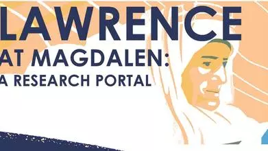 Lawrence at Magdalen, exhibition poster