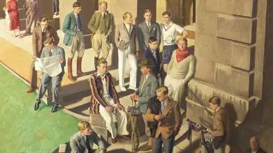 Conversation Piece, Worcester College, by Edward Halliday