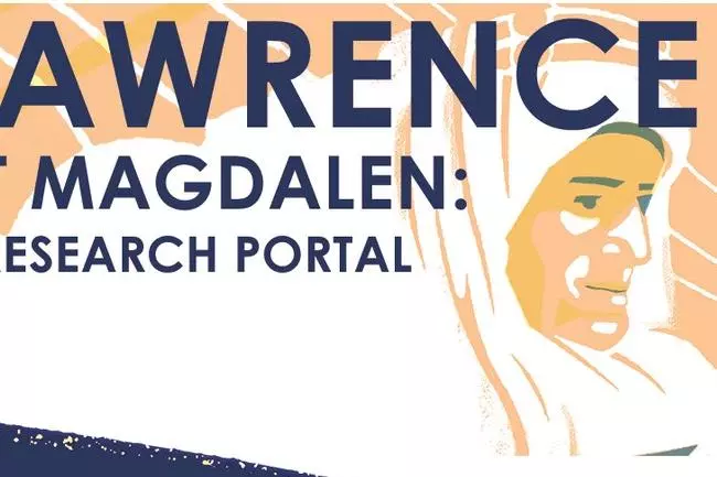 Lawrence at Magdalen, exhibition poster